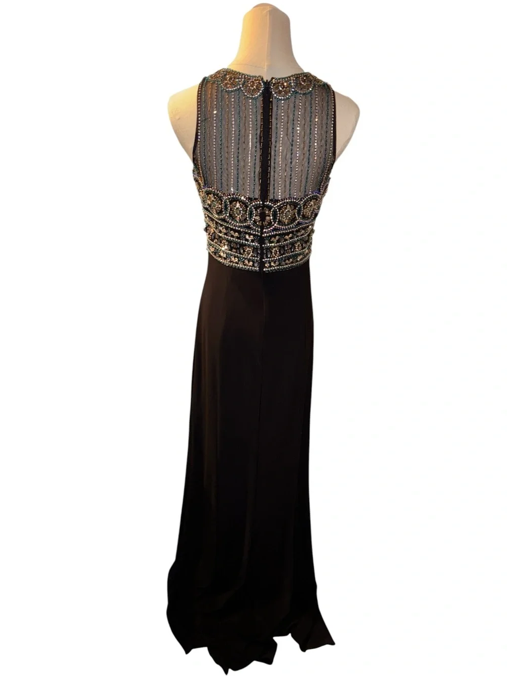 JVN by Jovani Maxi Beaded Dress - Picture 3 of 7